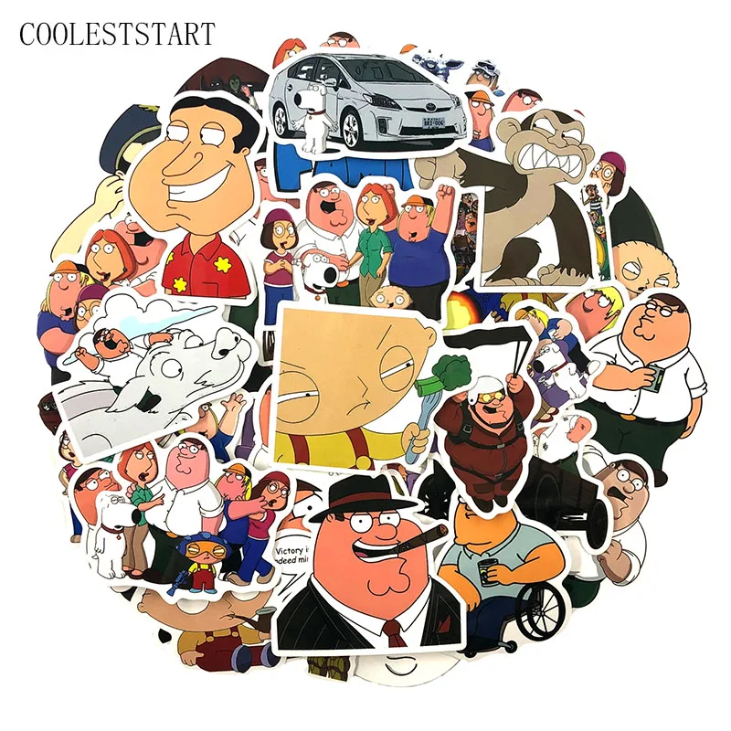 50-100pcs/pack Family Guy Cartoon Kid's Toys Stickers For Skateboard Motorcycle Luggage DIY Scrapbooking Bicycle Anime Sicker
50-100pcs/pack Family Guy Cartoon Kid's Toys Stickers For Skateboard Motorcycle Luggage DIY Scrapbooking Bicycle Anime Sicker