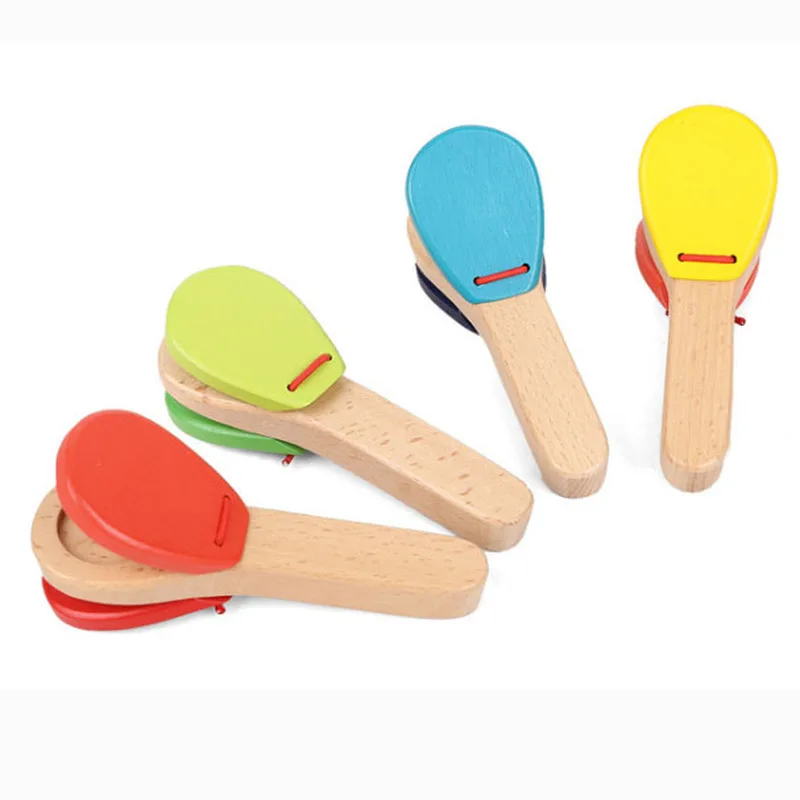 New Wooden Percussion Handle Clapping Castanets Board for Baby Musical Instrument Preschool Early Educational Toys Random Color
New Wooden Percussion Handle Clapping Castanets Board for Baby Musical Instrument Preschool Early Educational Toys Random Color