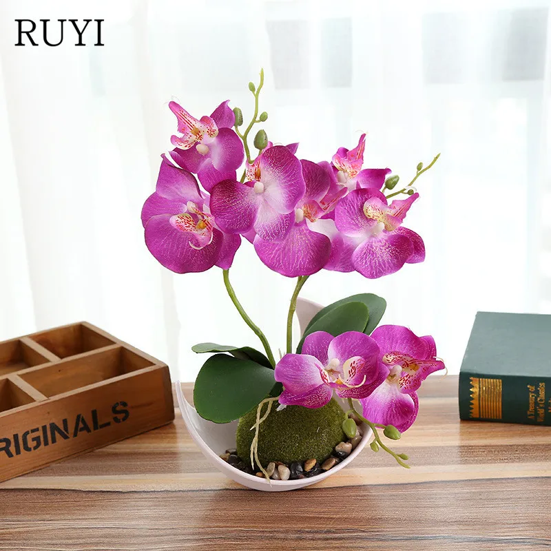 Artificial Butterfly Orchid Potted plants silk Decorative Flower with Plastic pots for Home Balcony Decoration vase set
Artificial Butterfly Orchid Potted plants silk Decorative Flower with Plastic pots for Home Balcony Decoration vase set