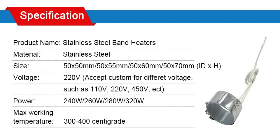Electric Band Heaters Heating Element 50mm Diameter Water - AliExpress
