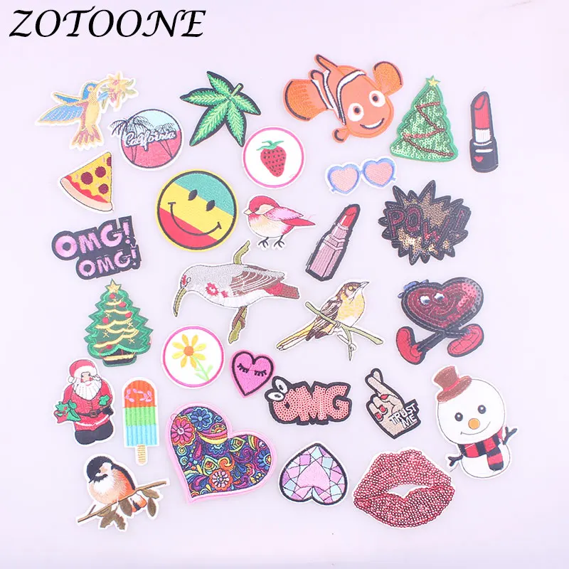 ZOTOONE Letter Heart Bird Patches Iron on Patches for Clothing Embroidery Sticker Badge DIY Apparel Accessories Christmas Gift
ZOTOONE Letter Heart Bird Patches Iron on Patches for Clothing Embroidery Sticker Badge DIY Apparel Accessories Christmas Gift