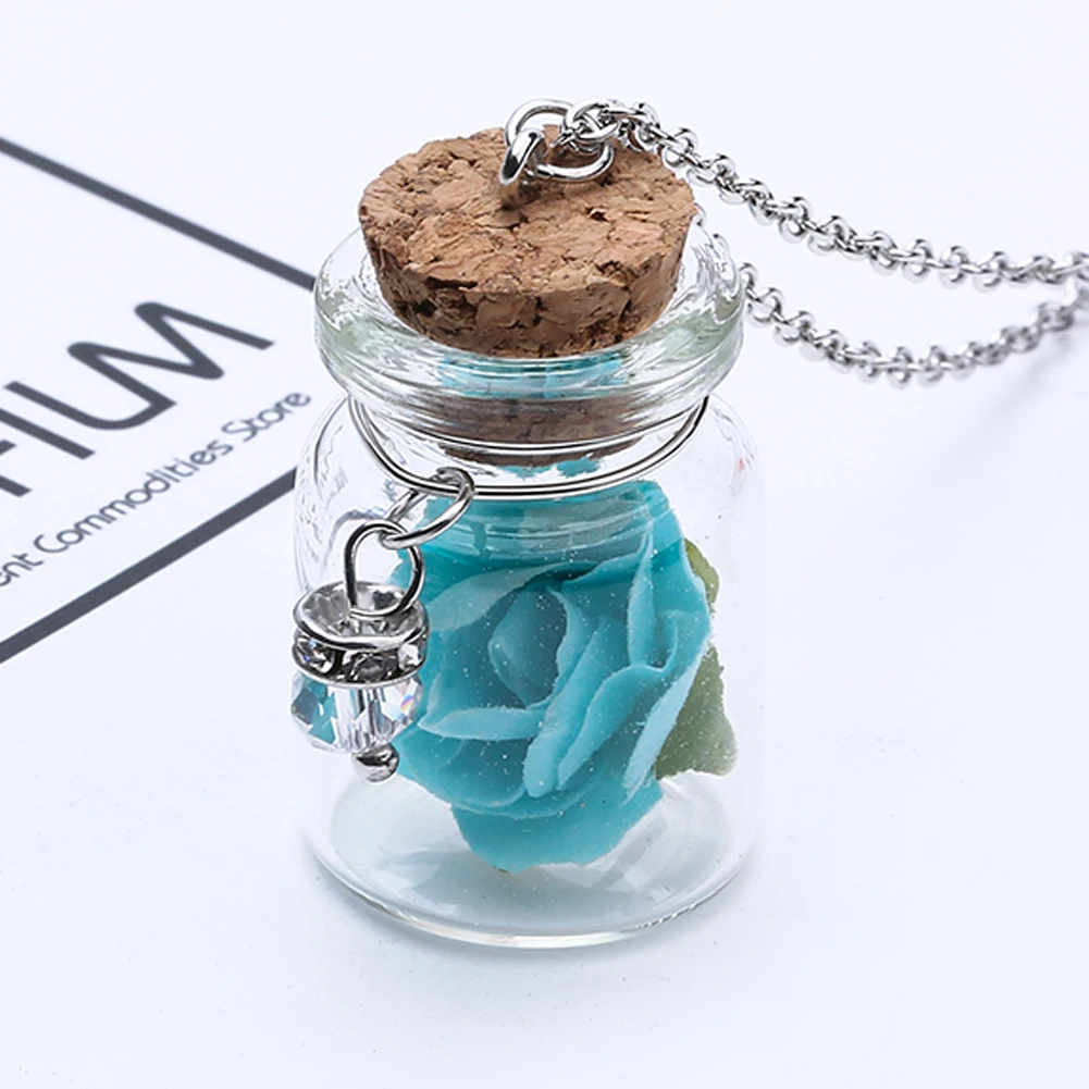 Vintage Luminous Glow In The Dark Flower Pendant Necklace Fluorescent Glass Wish Bottle Chain Necklace Gift Jewelry
Vintage Luminous Glow In The Dark Flower Pendant Necklace Fluorescent Glass Wish Bottle Chain Necklace Gift Jewelry