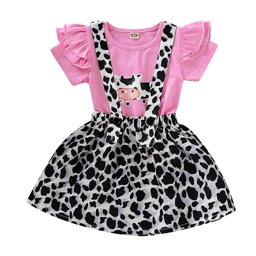 2Pcs Toddler Summer Kid Girls Clothes Fashion Print Ruffle T shirt+Suspender Skirt Girls Outfits Kids Clothing For Girls Sets
2Pcs Toddler Summer Kid Girls Clothes Fashion Print Ruffle T shirt+Suspender Skirt Girls Outfits Kids Clothing For Girls Sets
