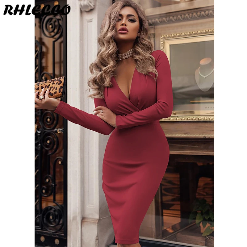 Fashion Women Dress Red Party Deep V Neck Sexy Bodycon Dress White Long Sleeve Ladies Short Black Clubwear 2019 Spring Summer
Fashion Women Dress Red Party Deep V Neck Sexy Bodycon Dress White Long Sleeve Ladies Short Black Clubwear 2019 Spring Summer