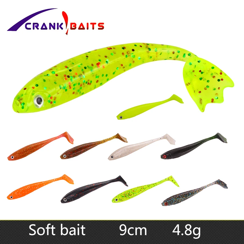 

CRANK BAITS 3PCS/Lot 9cm/4.8g Wobblers Fishing Lures Easy Shiner Swimbait Silicone Soft Bait Double Color Carp Artificial YB338