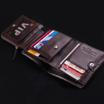 Mens Wallet Quality Leather Boutique Trifold Zip Coin Purse Card Holder Men's Top England Leather Trifold Wallet
Mens Wallet Quality Leather Boutique Trifold Zip Coin Purse Card Holder Men's Top England Leather Trifold Wallet