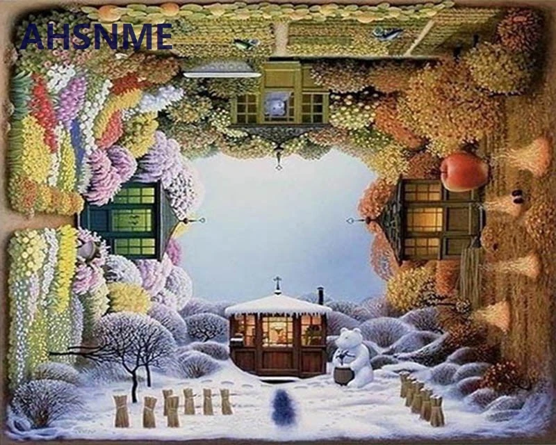 AHSNME Landscape Semi-finished Manual Diy Oil Painting Kits Wall Art Picture Home Decor Children drawing learning kit 50
AHSNME Landscape Semi-finished Manual Diy Oil Painting Kits Wall Art Picture Home Decor Children drawing learning kit 50