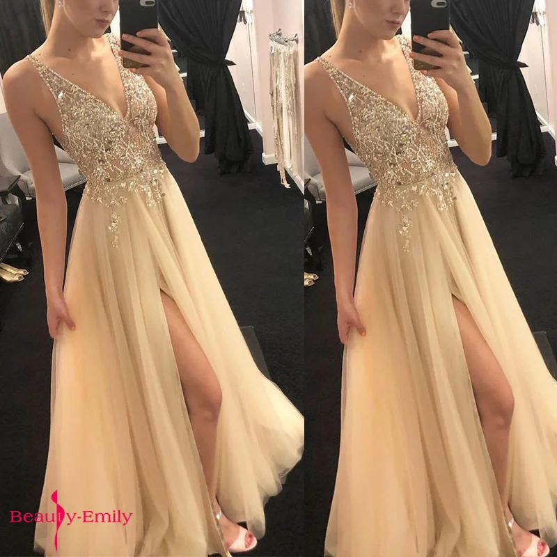 Beauty Emily 2019 Sexy V Neck Evening Dresses Sequins Crystal Strapless Sleeveless Hollow Lace Party Gown Chiffon Dress Vestido
Beauty Emily 2019 Sexy V Neck Evening Dresses Sequins Crystal Strapless Sleeveless Hollow Lace Party Gown Chiffon Dress Vestido