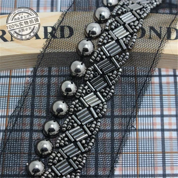 1Yard Handmade Grey Bead Lace Collar Rhinestone Mesh Ribbon Fabric Appliques Sewing Accessories Crafts For Wedding Dress Clothes
1Yard Handmade Grey Bead Lace Collar Rhinestone Mesh Ribbon Fabric Appliques Sewing Accessories Crafts For Wedding Dress Clothes