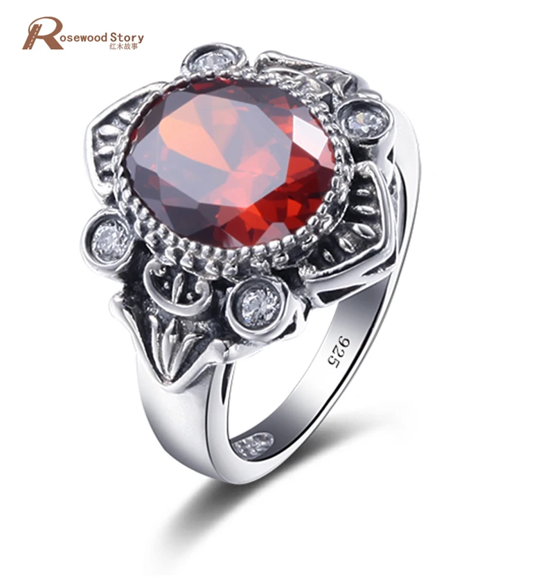 Princess Women Fashion Jewelry Engagement Ring Vintage 925 Sterling Silver Flower Garnet Stone Crystal Wedding Band Finger Ring
Princess Women Fashion Jewelry Engagement Ring Vintage 925 Sterling Silver Flower Garnet Stone Crystal Wedding Band Finger Ring