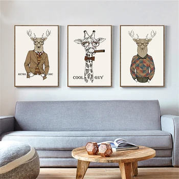 HAOCHU Cool Guys Vintage Suit Deer Cigar Giraffe Funny Picture Art Craft Canvas Painting for Home Bedroom Decor Modern Poster
HAOCHU Cool Guys Vintage Suit Deer Cigar Giraffe Funny Picture Art Craft Canvas Painting for Home Bedroom Decor Modern Poster