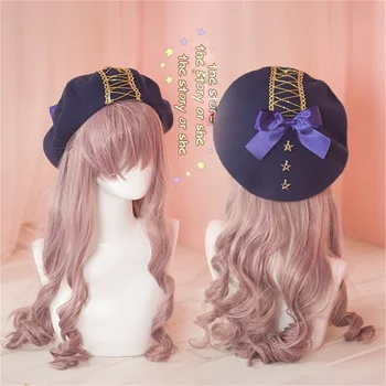 Lolita Star Sky Ribbon Bowknot Gold Line Beret French Women's Sweet & Lovely Painter Cap Winter Party Girls Navy Hat
Lolita Star Sky Ribbon Bowknot Gold Line Beret French Women's Sweet & Lovely Painter Cap Winter Party Girls Navy Hat