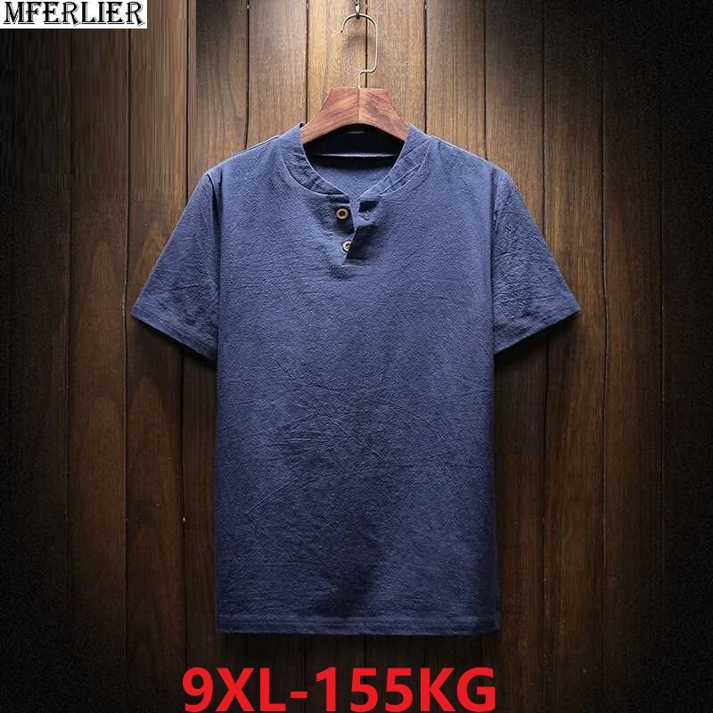 plus size big Mens T-shirt Summer Linen Short Sleeve v-neck Tees 5XL 7XL 8XL 9XL vintage 150KG tshirt tops 54 56 58 60 62 64 66
plus size big Mens T-shirt Summer Linen Short Sleeve v-neck Tees 5XL 7XL 8XL 9XL vintage 150KG tshirt tops 54 56 58 60 62 64 66
