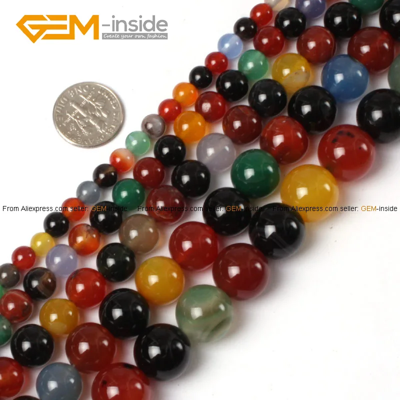 Gem-inside 6-16mm Natural Stone Beads Round Mix-Colour Agates Beads For Jewelry Making Beads 15'' DIY Beads Jewellery Gift
Gem-inside 6-16mm Natural Stone Beads Round Mix-Colour Agates Beads For Jewelry Making Beads 15'' DIY Beads Jewellery Gift