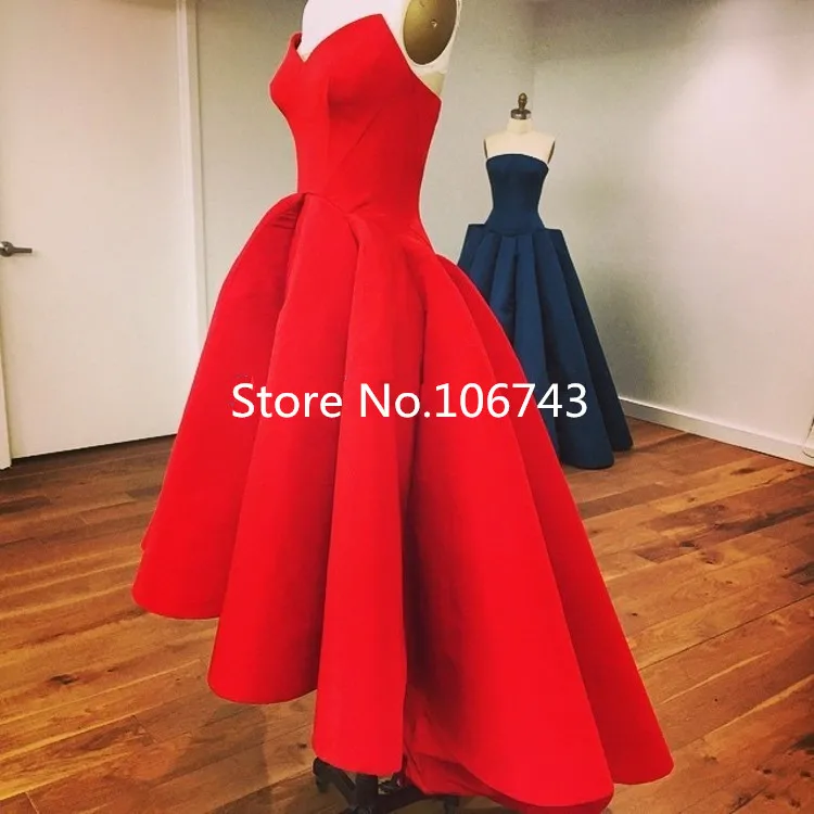 2016 Robes De Soiree High Low Red Satin Long Prom Dresses Sweetheart Formal Wedding Guest Dresses Sexy Women Evening Gowns
2016 Robes De Soiree High Low Red Satin Long Prom Dresses Sweetheart Formal Wedding Guest Dresses Sexy Women Evening Gowns