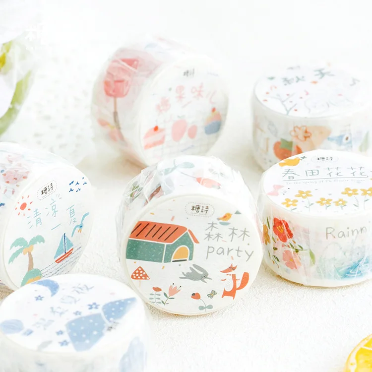 1pcs Cute Kawaii masking washi tape diy decorative adhesive tape for diary scrapbooking decoration office school supplies
1pcs Cute Kawaii masking washi tape diy decorative adhesive tape for diary scrapbooking decoration office school supplies