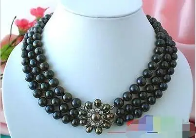 FREE SHIPPING HOT sell new Style >>>> AAA 3ROW 10MM BLACK ROUND FW PEARL NECKLACE
FREE SHIPPING HOT sell new Style >>>> AAA 3ROW 10MM BLACK ROUND FW PEARL NECKLACE