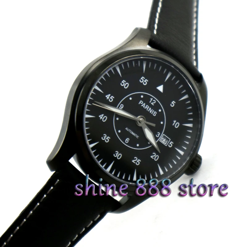 44mm Parnis Watch Men Automatic Black Pvd Case Mechanical Automtic Miyota Movement Watches
44mm Parnis Watch Men Automatic Black Pvd Case Mechanical Automtic Miyota Movement Watches