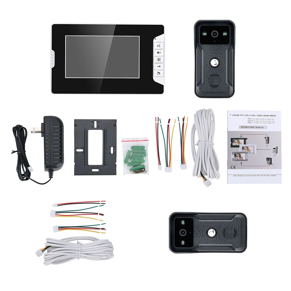 7 Inch Video Door Phone Doorbell Intercom Kit 2-camera 1-monitor Night Vision with 700TVL Camera
7 Inch Video Door Phone Doorbell Intercom Kit 2-camera 1-monitor Night Vision with 700TVL Camera