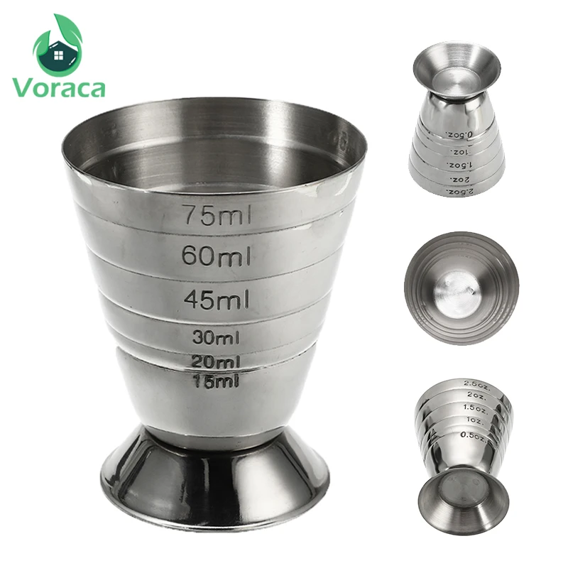 75ml 3 In 1 Stainless Steel Measuring Cup Cocktail Tools Bar Jigger Cup w/ml/oz Tbsp Measurement Unit for Bars Making Mixed Drinks
75ml 3 In 1 Stainless Steel Measuring Cup Cocktail Tools Bar Jigger Cup w/ml/oz Tbsp Measurement Unit for Bars Making Mixed Drinks
