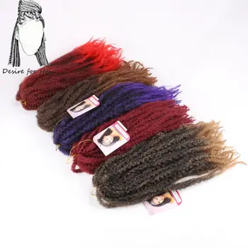 Desire for hair 1-3 packs 18inch 100g crochet synthetic marley braids hair extensions ombre red grey black color
Desire for hair 1-3 packs 18inch 100g crochet synthetic marley braids hair extensions ombre red grey black color