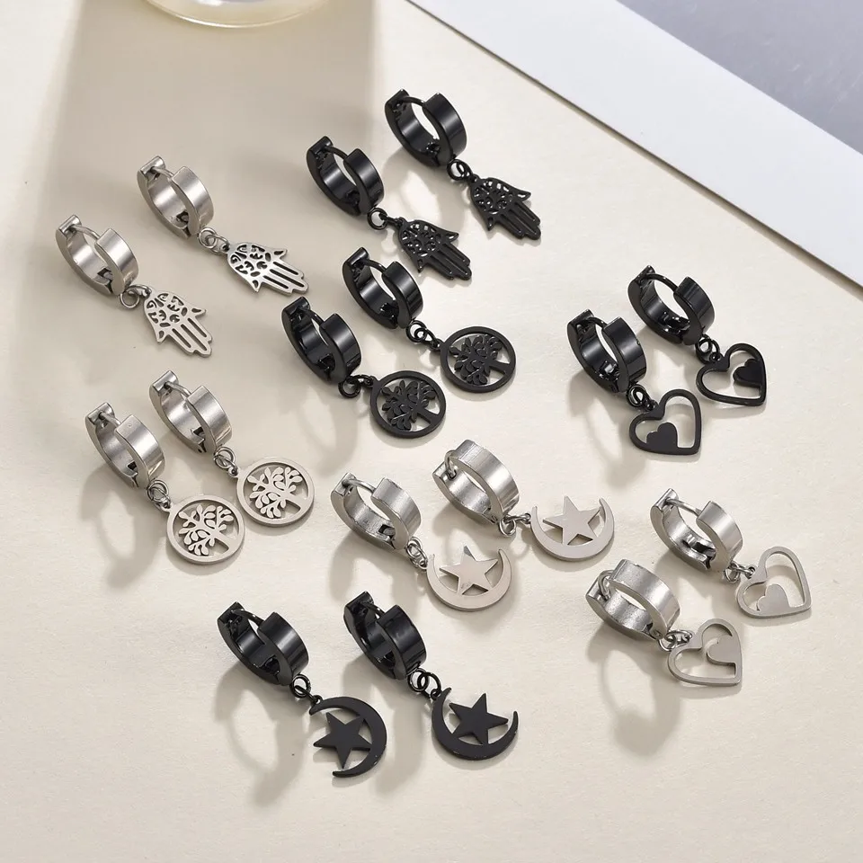 New Dangle Earrings Cute Double Side Stainless Steel Drop Earrings For Women Black Silver Razor Owl Cross Earrings Christmas
New Dangle Earrings Cute Double Side Stainless Steel Drop Earrings For Women Black Silver Razor Owl Cross Earrings Christmas