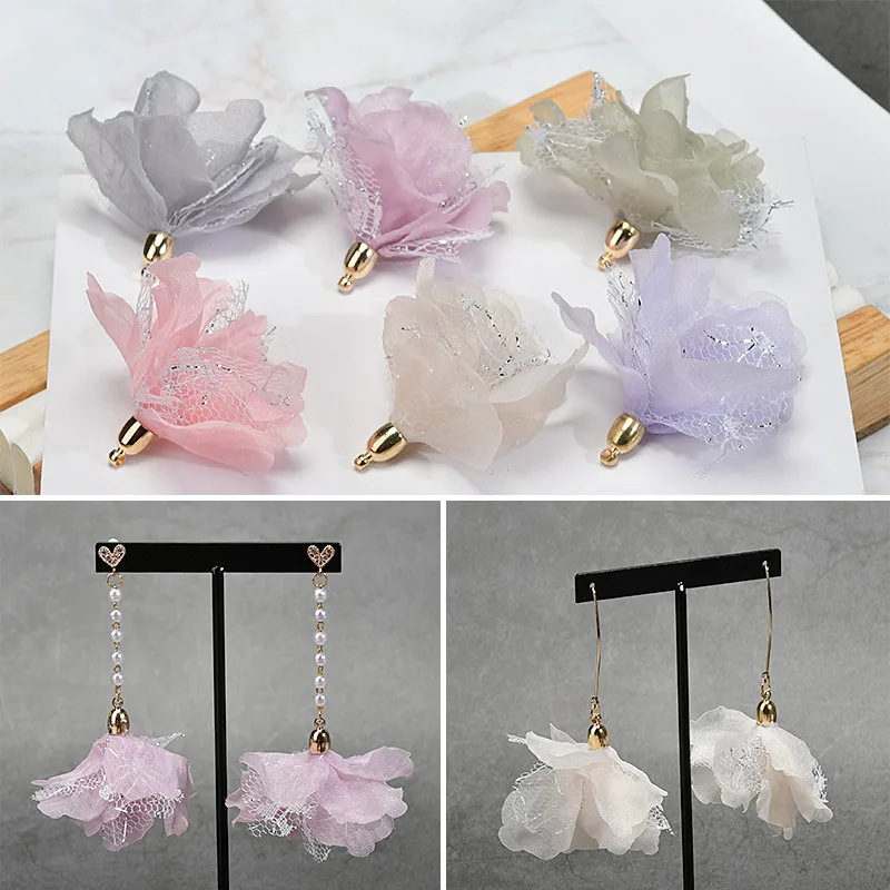 Newest 40pcs/Lot 3D Lace Chiffon Flowers Charms DIY Jewelry Findings Ornament Accessories Floral Fabric Earring Pendant Charms
Newest 40pcs/Lot 3D Lace Chiffon Flowers Charms DIY Jewelry Findings Ornament Accessories Floral Fabric Earring Pendant Charms