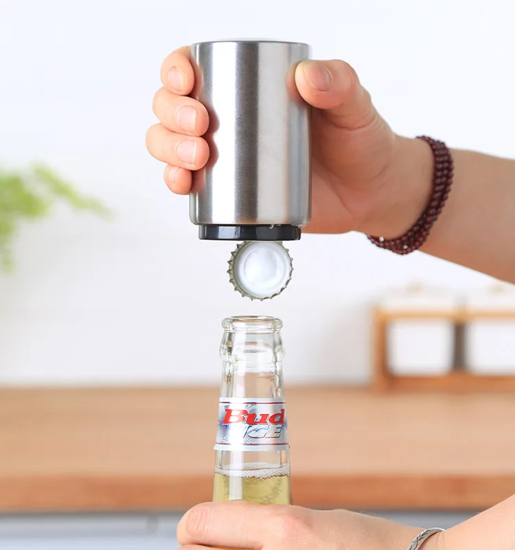 Automatic Beer Bottle Opener with Magnetic Cap Stainless Steel Catcher Push Down Pop Top Collector Gift
Automatic Beer Bottle Opener with Magnetic Cap Stainless Steel Catcher Push Down Pop Top Collector Gift