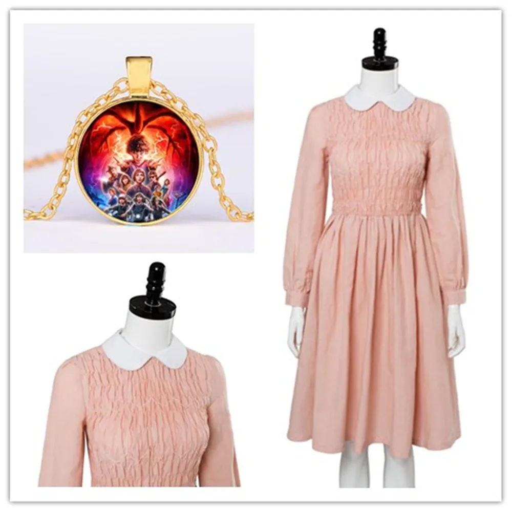 2019 Newest Women Girls Costumes Stranger Things Eleven Dress Women Girl Pink cosplay Long Sleeve Dress outfit Halloween costume
2019 Newest Women Girls Costumes Stranger Things Eleven Dress Women Girl Pink cosplay Long Sleeve Dress outfit Halloween costume