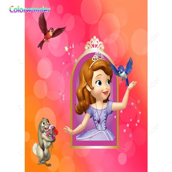Colorwonder Red Photography Backdrop Princess Sofia the First Backdrops with Rabbit Red Rose Flower Birds Baby Shower Backdrop
Colorwonder Red Photography Backdrop Princess Sofia the First Backdrops with Rabbit Red Rose Flower Birds Baby Shower Backdrop