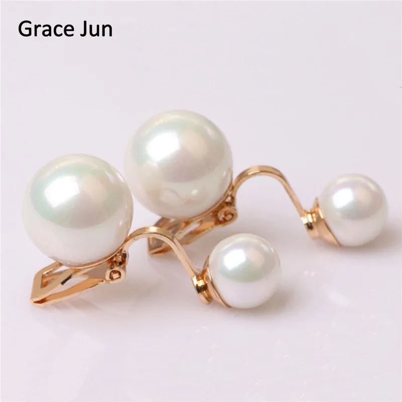 Grace Jun 2 Colors New Double Simulated Pearl Clip on Earring Without Piercing for Women Wedding Luxury Bridal Earring 8mm&12mm
Grace Jun 2 Colors New Double Simulated Pearl Clip on Earring Without Piercing for Women Wedding Luxury Bridal Earring 8mm&12mm