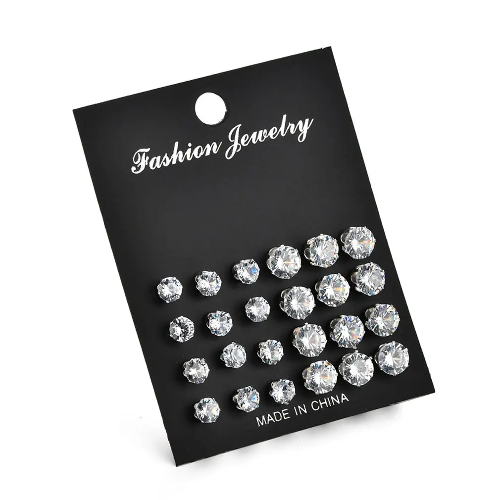 Women's Girl's 12 Pairs Stainless Steel Ear Studs Assorted Multiple Stud Earring Sets Hypoallergenic Earrings
Women's Girl's 12 Pairs Stainless Steel Ear Studs Assorted Multiple Stud Earring Sets Hypoallergenic Earrings