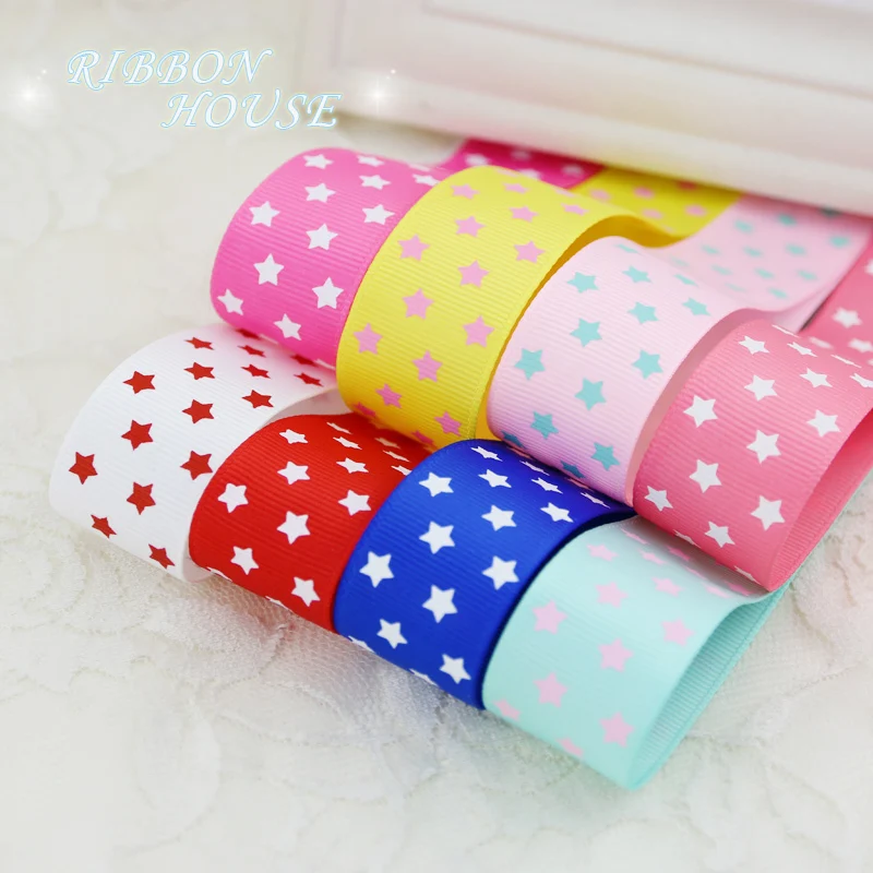 (10 yards/lot) 1" (25mm) Star printed grosgrain ribbon colored gift decoration ribbons wholesale
(10 yards/lot) 1" (25mm) Star printed grosgrain ribbon colored gift decoration ribbons wholesale