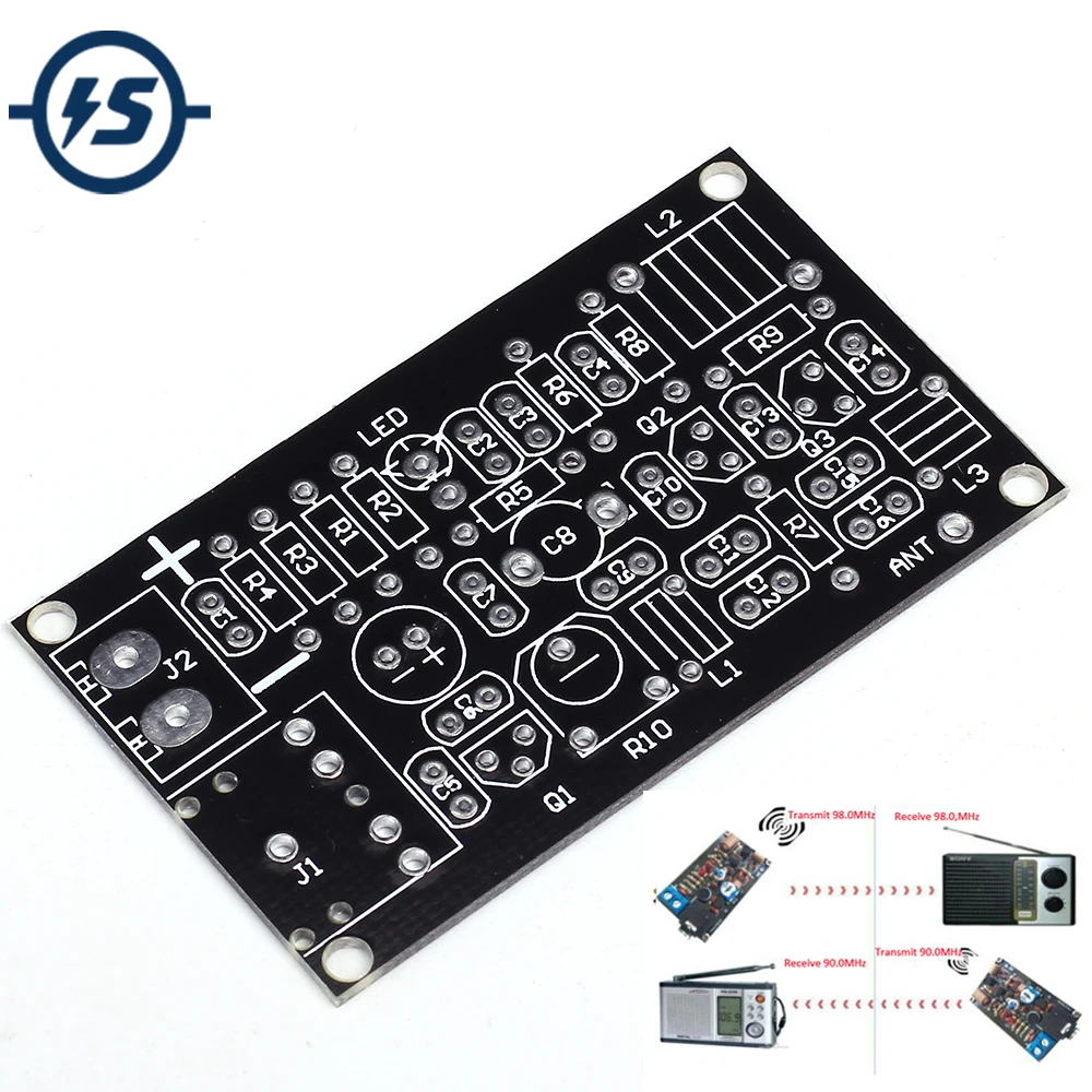 FM Radio Transmitter Board DIY Kit Module 85-115MHz FM Frequency Modulation Wireless Microphone Parts 1.5-9V 3.3-29mA
FM Radio Transmitter Board DIY Kit Module 85-115MHz FM Frequency Modulation Wireless Microphone Parts 1.5-9V 3.3-29mA