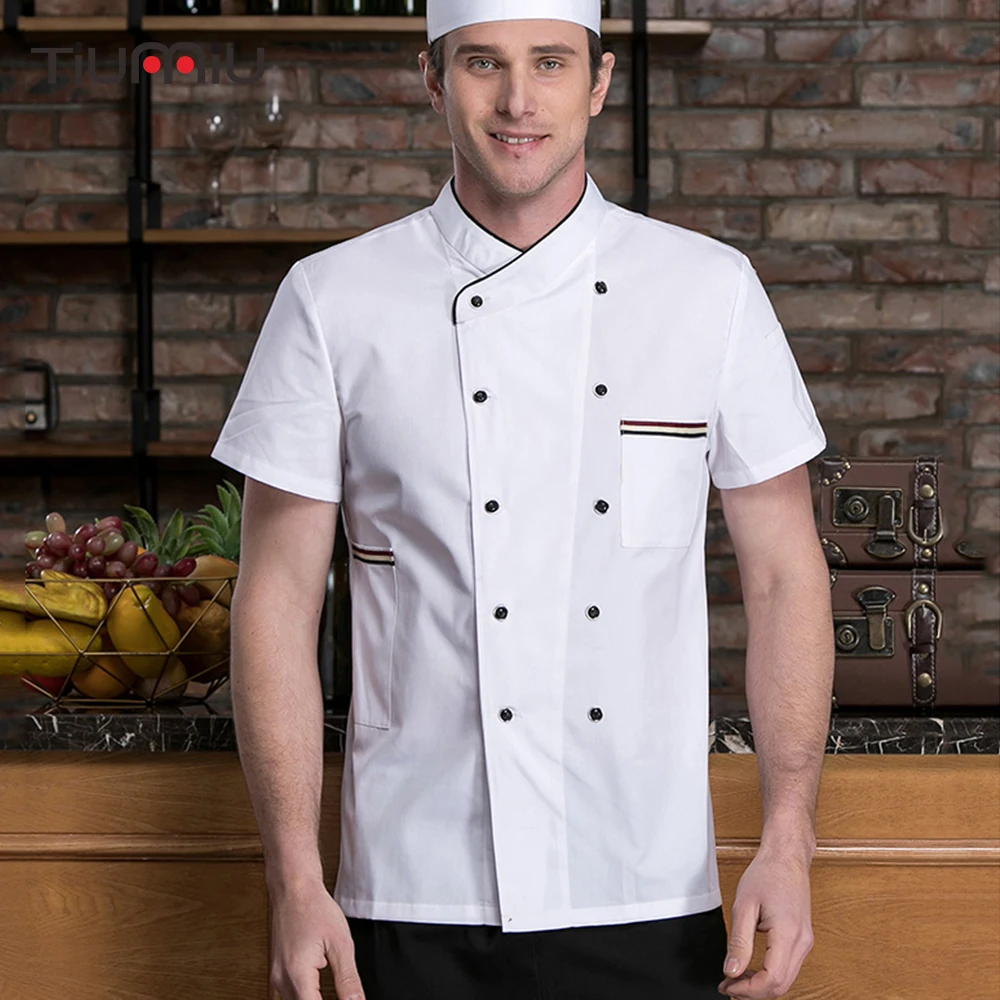New Chef Shirt Jacket Short Sleeve Uniform Cook Coat Double Breasted Food Service Catering Restaurant Kitchen Cooking Overalls
New Chef Shirt Jacket Short Sleeve Uniform Cook Coat Double Breasted Food Service Catering Restaurant Kitchen Cooking Overalls