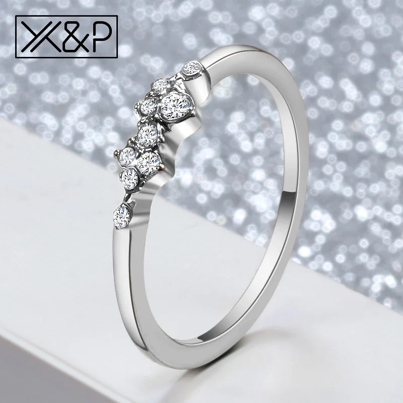 X&P Fashion Gold Silver Crystal Rings for Women Engagement Wedding Cute Simple Small Lightweight Women Ring 2018 Jewelry Gift
X&P Fashion Gold Silver Crystal Rings for Women Engagement Wedding Cute Simple Small Lightweight Women Ring 2018 Jewelry Gift