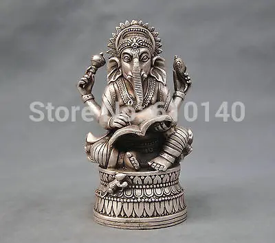 wab7@@0000++7'' China Silver Bronze Buddhism Elephant Ganesha God of Wealth Statue
wab7@@0000++7'' China Silver Bronze Buddhism Elephant Ganesha God of Wealth Statue