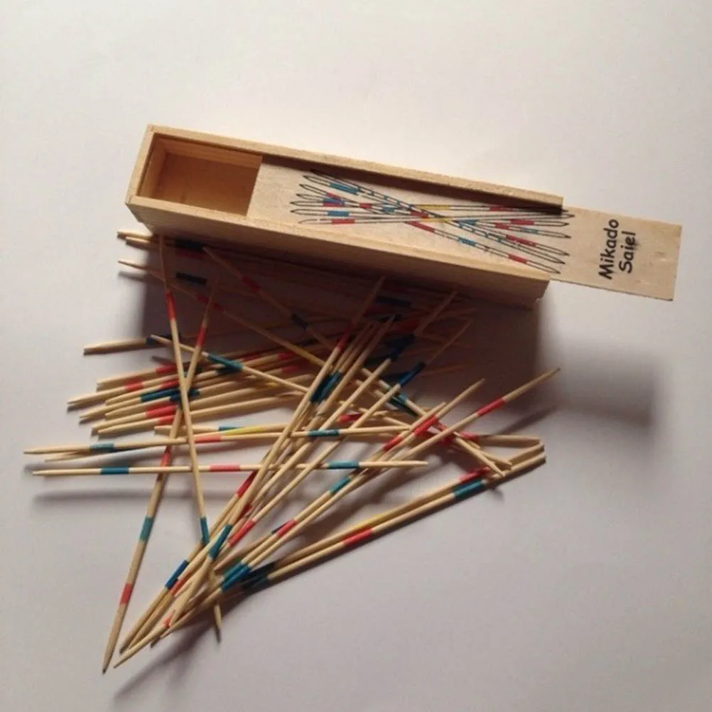 Multiplayer Game Baby Educational Wooden Traditional Mikado Spiel Pick Up Sticks With Box Game Spillikin Game stick Souptoys1Pc
Multiplayer Game Baby Educational Wooden Traditional Mikado Spiel Pick Up Sticks With Box Game Spillikin Game stick Souptoys1Pc