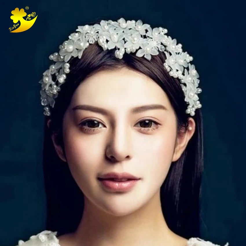 XinYun Fashion White Pearl Bridal Headband Rhinestone Handmade Wedding Hair Accessories Hair Jewelry Crystal bridal headpiece
XinYun Fashion White Pearl Bridal Headband Rhinestone Handmade Wedding Hair Accessories Hair Jewelry Crystal bridal headpiece