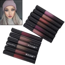 12 Kleuren Waterdichte Matte Vloeibare Lipstick Langdurige Rood Zwart Lipgloss Make Stok Naakt Beauty Lip Tint Korea cosmetica(China)