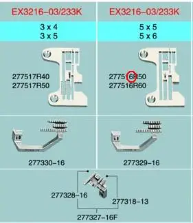 For Pegasus ex3216 277516R50 needle plate and 277329-16/277327-16f tooth ,three products is one set
For Pegasus ex3216 277516R50 needle plate and 277329-16/277327-16f tooth ,three products is one set