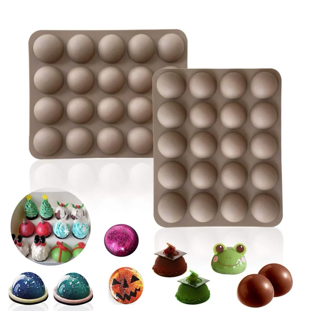 

Ball Sphere Silicone Mold for Chocolate Baking Round Silicone Cake Pastry Bakeware Form Pudding Jello Soap Mold Bread Candy Mold