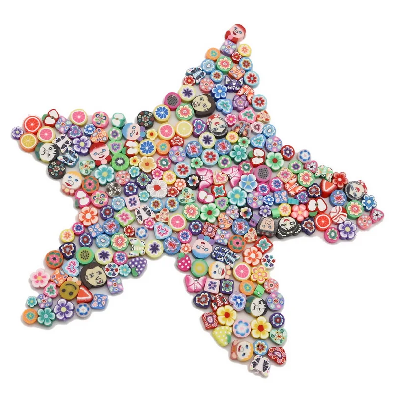 2017 New Random Mixed 100Pcs Polymer Clay Beads Fruits Flower Heart Shape Fimo Spacer Beads DIY Jewelry Finding Accessories
2017 New Random Mixed 100Pcs Polymer Clay Beads Fruits Flower Heart Shape Fimo Spacer Beads DIY Jewelry Finding Accessories