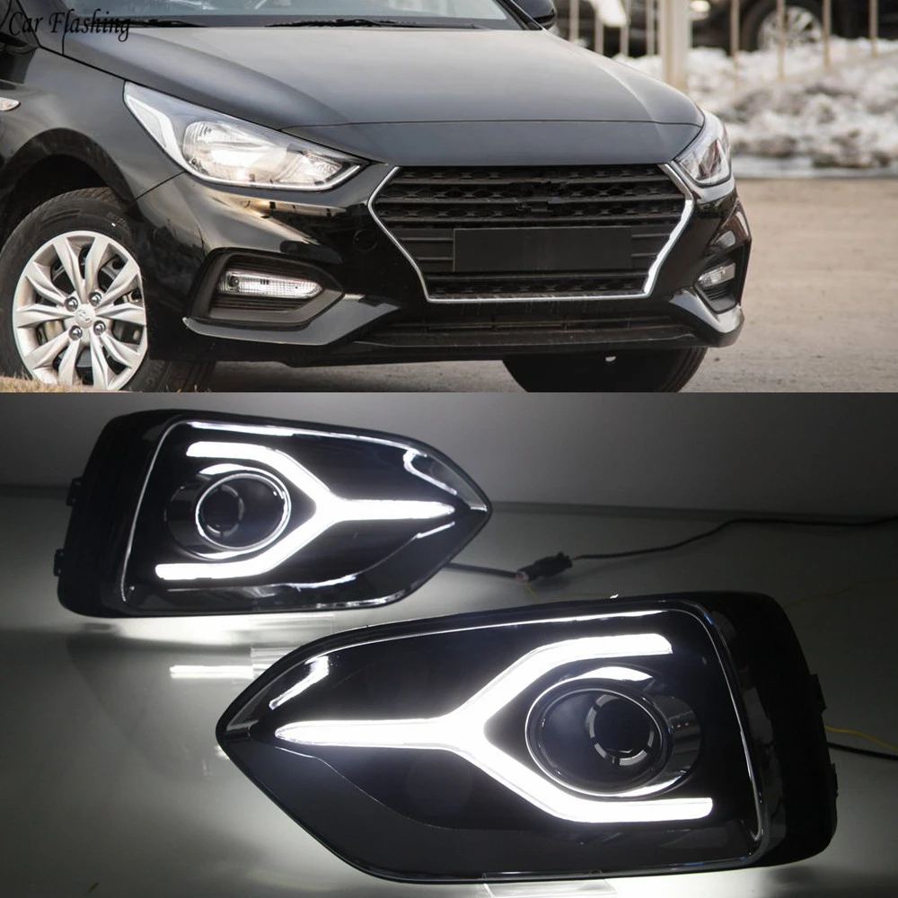 Car flashing 2pcs Turn Signal Function 12V Car DRL LED Daytime Running Light Fog Lamp For Hyundai Accent Solaris 2017 2018 2019
Car flashing 2pcs Turn Signal Function 12V Car DRL LED Daytime Running Light Fog Lamp For Hyundai Accent Solaris 2017 2018 2019