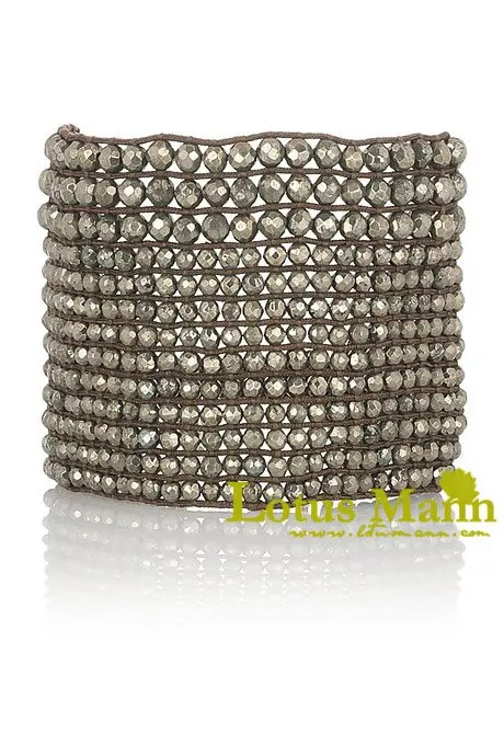 hot adjustable nobleness cuff bracelet with pyrite for woman Wrap Bracelet on Leather
hot adjustable nobleness cuff bracelet with pyrite for woman Wrap Bracelet on Leather