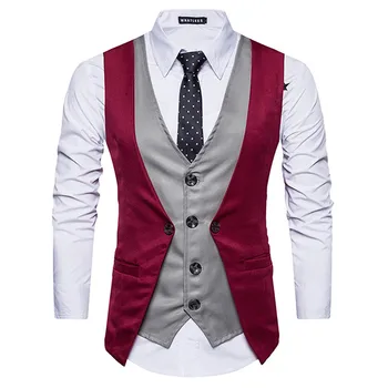 2019 New Ouma Men's Vests For Men Slim Fit Mens Suit Vest Male Waistcoat Gilet Homme Casual Sleeveless Casual Vest
2019 New Ouma Men's Vests For Men Slim Fit Mens Suit Vest Male Waistcoat Gilet Homme Casual Sleeveless Casual Vest