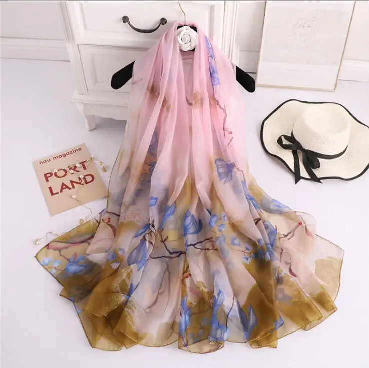 Unique Design Female Women Luxury Silk Scarf Soft Feeling Summer Autumn Thin Beach Stole Shawl with Flowers Pattern
Unique Design Female Women Luxury Silk Scarf Soft Feeling Summer Autumn Thin Beach Stole Shawl with Flowers Pattern