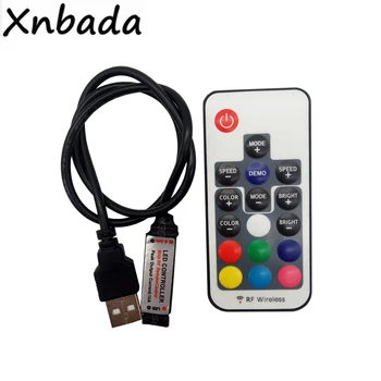 USB RGB Led Controller With RF Wireless 17Key RGB Remote Controller For WS2812 3528 5050 Led Strip Light Tape DC5-24V
USB RGB Led Controller With RF Wireless 17Key RGB Remote Controller For WS2812 3528 5050 Led Strip Light Tape DC5-24V