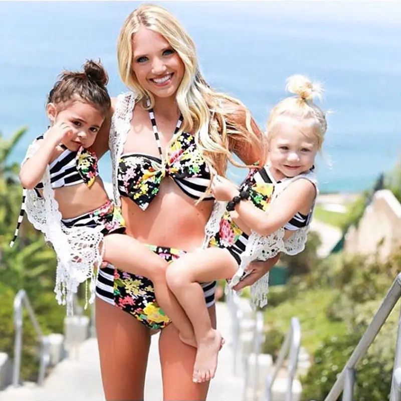 Hirigin Family Matching Swimwear 2Pcs High Waist Sexy Mama&Sweetie Bikini Set Push-up Floral Swimsuit Beach Swim Bathing Suits
Hirigin Family Matching Swimwear 2Pcs High Waist Sexy Mama&Sweetie Bikini Set Push-up Floral Swimsuit Beach Swim Bathing Suits