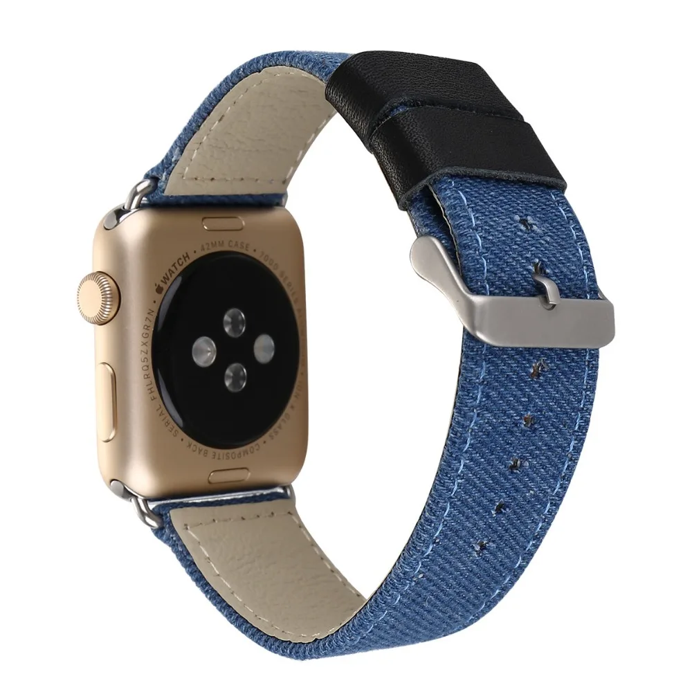 38/42mm Leather Band for Apple Watch Fashion Casual iWatch Strap Replacement Strap with Silver Metal Adapter Cowboy stripes
38/42mm Leather Band for Apple Watch Fashion Casual iWatch Strap Replacement Strap with Silver Metal Adapter Cowboy stripes